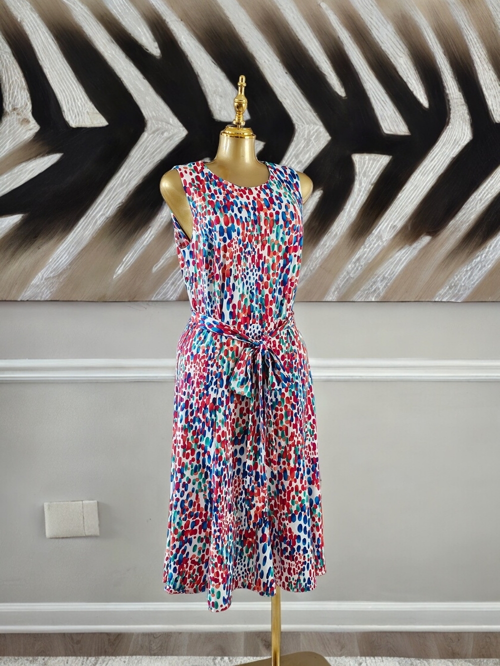 Shelby & Palmer Belted Midi Dress M